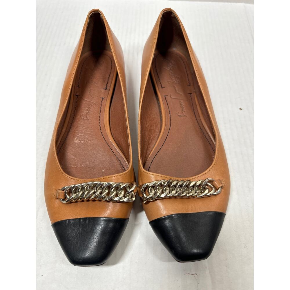 Elizabeth & James Gwen Ballerina Flats Flats Leather Shoes Loafers Womens‎ Sz 8M